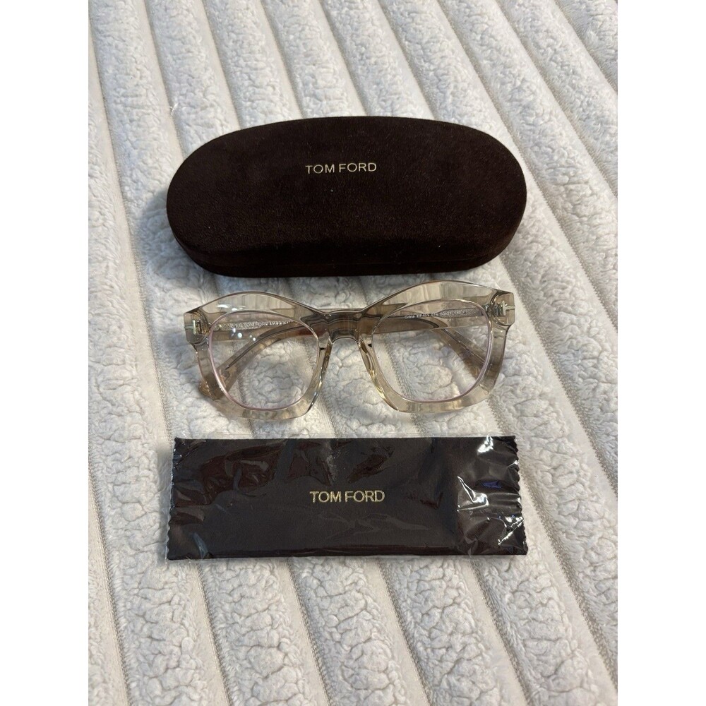Tom Ford Light Pink Greta Glasses Hard Case Cloth Included TF431 074 50